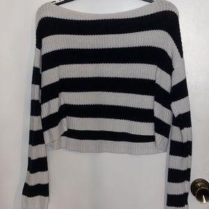 Striped Crop Sweater